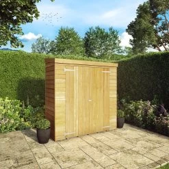 Mercia Overlap Wooden 6x2'6 Pent Garden Storage -Hozelock Shop mercia overlap wooden 6x2 6 pent garden storage5029442073897 01i