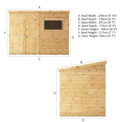 Mercia Premium 10x6 Ft Pent Shiplap Wooden 2 Door Shed With Floor -Hozelock Shop mercia premium 10x6 ft pent shiplap wooden 2 door shed with floor5029442009285 01t