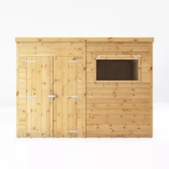 Mercia Premium 10x6 Ft Pent Shiplap Wooden 2 Door Shed With Floor -Hozelock Shop mercia premium 10x6 ft pent shiplap wooden 2 door shed with floor5029442009285 02c