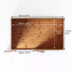 Mercia Premium 10x6 Ft Pent Shiplap Wooden 2 Door Shed With Floor -Hozelock Shop mercia premium 10x6 ft pent shiplap wooden 2 door shed with floor5029442009285 02t