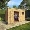 Mercia Premium 12x8 Ft Pent Shiplap Wooden 2 Door Shed With Floor