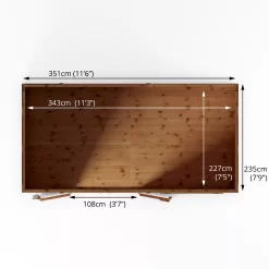 Mercia Premium 12x8 Ft Pent Shiplap Wooden 2 Door Shed With Floor -Hozelock Shop mercia premium 12x8 ft pent shiplap wooden 2 door shed with floor5029442009315 02t