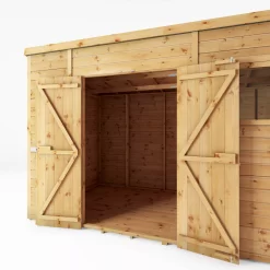 Mercia Premium 12x8 Ft Pent Shiplap Wooden 2 Door Shed With Floor -Hozelock Shop mercia premium 12x8 ft pent shiplap wooden 2 door shed with floor5029442009315 03c