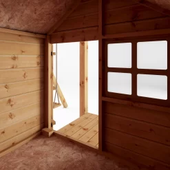 Mercia Snug Wooden Swing Set & Slide -Hozelock Shop mercia snug wooden swing set slide5029442008264 03c