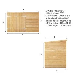 Mercia Solid Wood 3x6 Overlap Pent Bike Store -Hozelock Shop mercia solid wood 3x6 overlap pent bike store5029442089300 01t