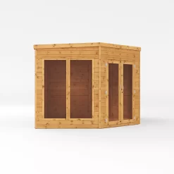 Mercia Summer House 13x9 Ft Pent Shiplap Solid Wood Summer House With Double Door -Hozelock Shop mercia summer house 13x9 ft pent shiplap solid wood summer house with double door5029442002576 03c bq