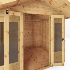 Mercia Sussex 8x6 Ft Apex Shiplap Wooden Summer House With Double Door -Hozelock Shop mercia sussex 8x6 ft apex shiplap wooden summer house with double door5029442006703 04c
