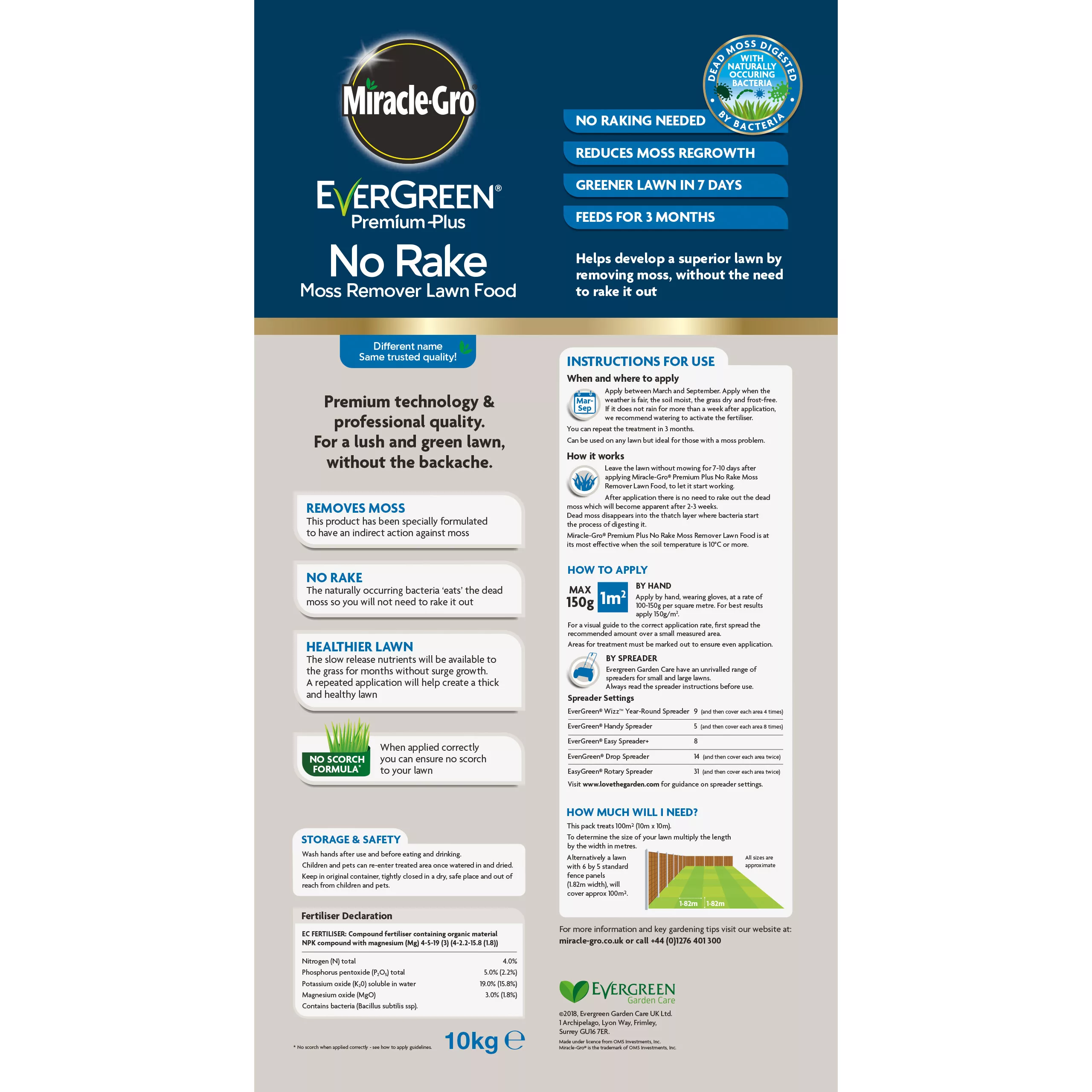 Miracle-Gro No rake Lawn fertiliser Granules 200m² 20kg Miracle-Gro No Rake Lawn Fertiliser Granules 200m² 20kg -Hozelock Shop miracle gro no rake lawn fertiliser granules 200m 20kg5010272183788 04c BQ