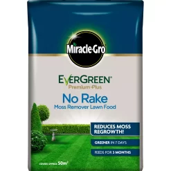 Miracle-Gro No Rake Lawn Fertiliser Granules 50m² 5kg