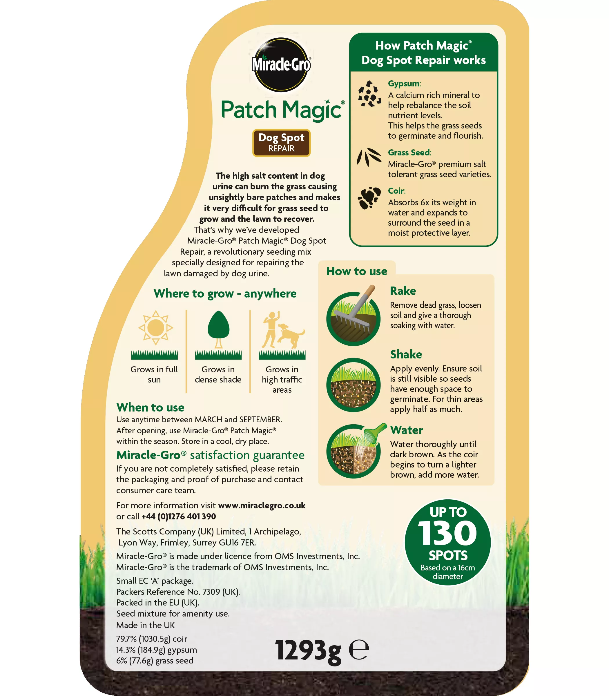 Miracle-Gro Patch Magic Spot repair 6m² 1.3kg Miracle-Gro Patch Magic Spot Repair 6m² 1.3kg -Hozelock Shop miracle gro patch magic spot repair 6m 1 3kg5010272090611 04c bq
