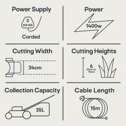 Mountfield Princess 34 Corded Rotary Lawnmower -Hozelock Shop mountfield princess 34 corded rotary lawnmower8008984843011 01t EN bq