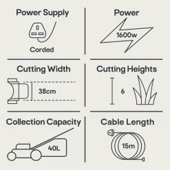 Mountfield Princess 38 Corded Rotary Lawnmower -Hozelock Shop mountfield princess 38 corded rotary lawnmower8008984843028 01t EN bq