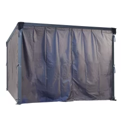 Palram - Canopia 3K Series Grey Polyester (PES) Gazebo Curtain, Pack Of 4 (L)2170mm (W)3660mm -Hozelock Shop palram canopia 3k series grey polyester pes gazebo curtain pack of 4 l 2170mm w 3660mm7290108130744 02c