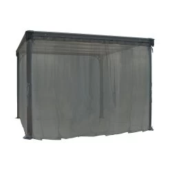 Palram - Canopia 3K Series Grey Polyester (PES) Gazebo Netting, Pack Of 6 (L)2170mm (W)3660mm -Hozelock Shop palram canopia 3k series grey polyester pes gazebo netting pack of 6 l 2170mm w 3660mm7290108130751 02c