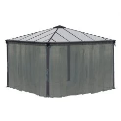 Palram - Canopia 3K Series Grey Polyester (PES) Gazebo Netting, Pack Of 6 (L)2170mm (W)3660mm