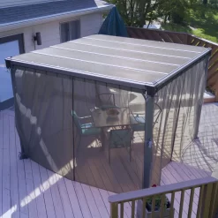 Palram - Canopia 3K Series Grey Polyester (PES) Gazebo Netting, Pack Of 6 (L)2170mm (W)3660mm -Hozelock Shop palram canopia 3k series grey polyester pes gazebo netting pack of 6 l 2170mm w 3660mm7290108130751 06i