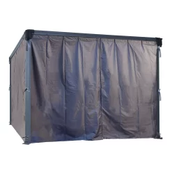 Palram - Canopia 4K Series Grey Polyester (PES) Gazebo Curtain, Pack Of 6 (L)2170mm (W)4010mm -Hozelock Shop palram canopia 4k series grey polyester pes gazebo curtain pack of 6 l 2170mm w 4010mm7290108133714 03c