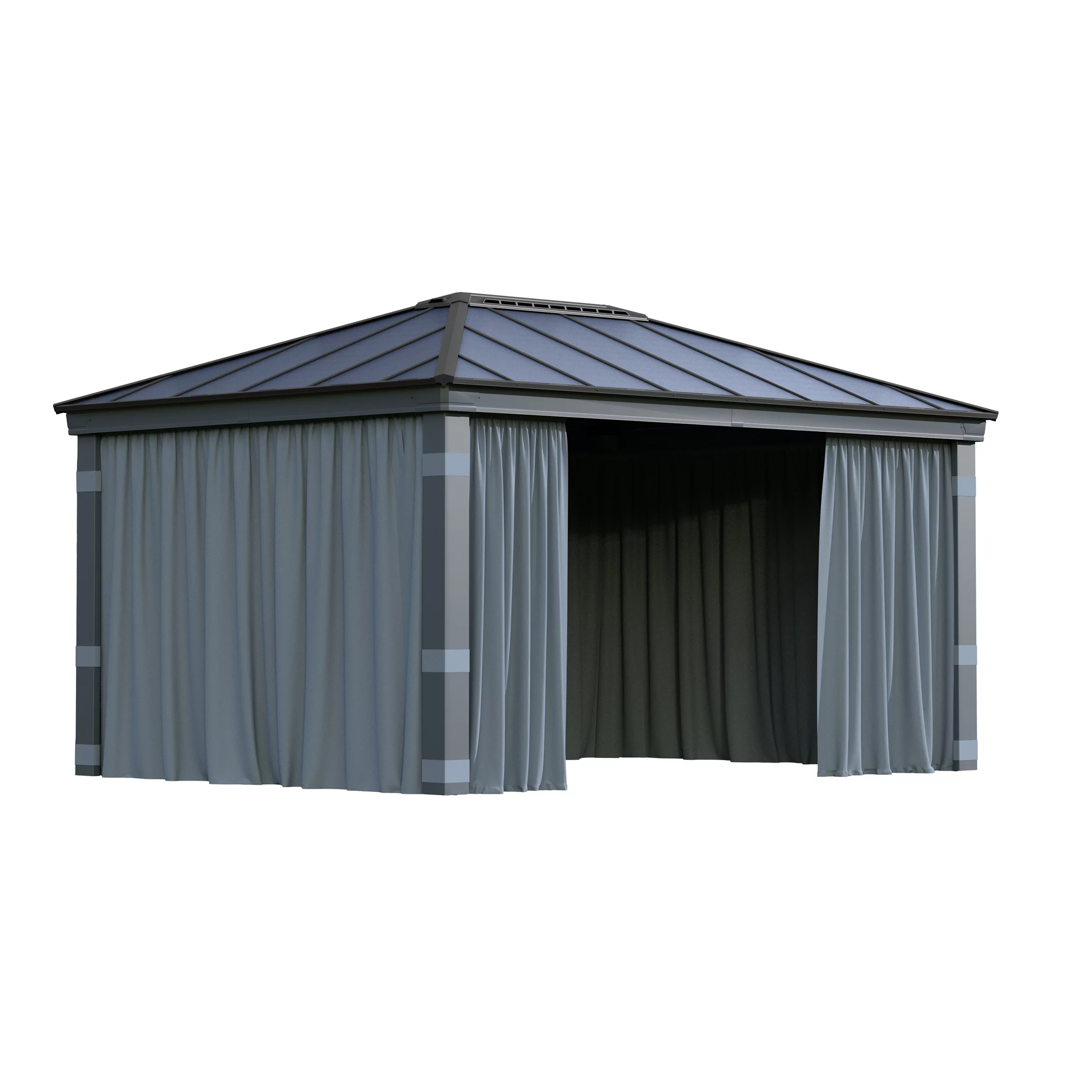 Palram - Canopia Dallas Grey Polyester (PES) Gazebo curtain, Pack of 4 (L)2120mm (W)4400mm Palram - Canopia Dallas Grey Polyester (PES) Gazebo Curtain, Pack Of 4 (L)2120mm (W)4400mm -Hozelock Shop palram canopia dallas grey polyester pes gazebo curtain pack of 4 l 2120mm w 4400mm7290108602692 01c