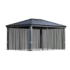 Palram - Canopia Dallas Grey Polyester (PES) Gazebo Netting, Pack Of 4 (L)2120mm (W)4400mm