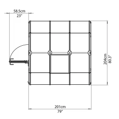 Palram - Canopia Eco Grow Green 6x6 Greenhouse -Hozelock Shop palram canopia eco grow green 6x6 greenhouse7290103121228 02t bq