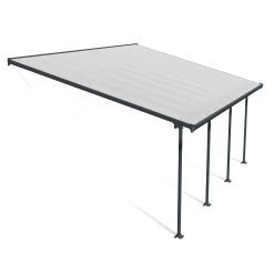 Palram - Canopia Feria Grey Non-retractable Awning, (L)6.06m (H)3.05m (W)3.85m