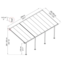 Palram - Canopia Feria White Non-retractable Awning, (L)6.06m (H)3.05m (W)3.85m 7 Palram - Canopia Feria White Non-retractable Awning, (L)6.06m (H)3.05m (W)3.85m -Hozelock Shop palram canopia feria white non retractable awning l 6 06m h 3 05m w 3 85m7290103122713 01t bq