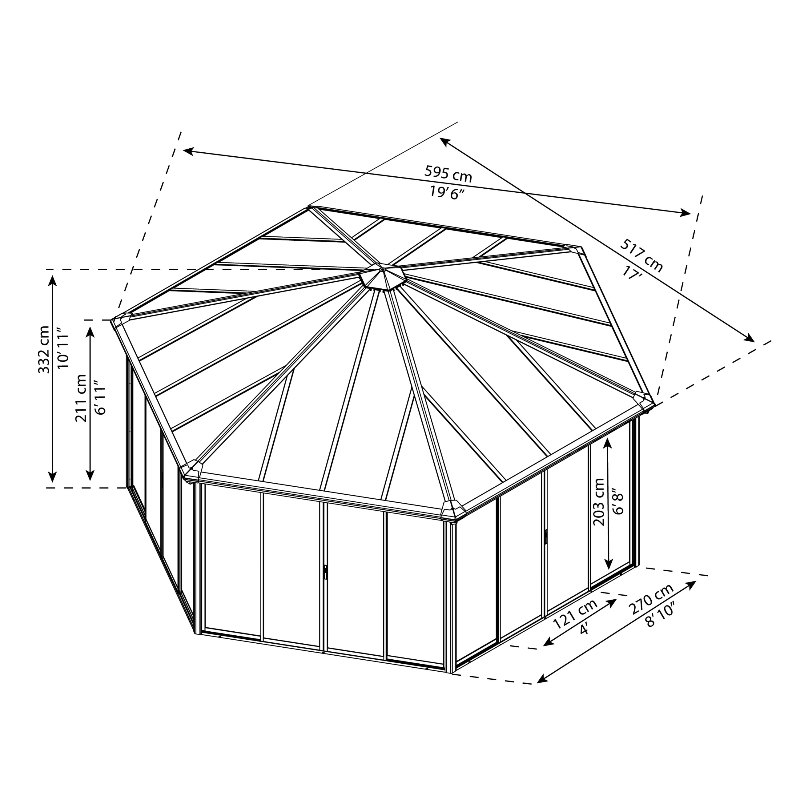 Palram - Canopia Garda Grey Hexagonal Gazebo, (W)5.17m (D)5.95m - Assembly required Palram - Canopia Garda Grey Hexagonal Gazebo, (W)5.17m (D)5.95m - Assembly Required -Hozelock Shop palram canopia garda grey hexagonal gazebo w 5 17m d 5 95m assembly required7290108137040 01t bq scaled