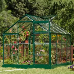 Palram - Canopia Harmony Green 6x10 Greenhouse -Hozelock Shop palram canopia harmony green 6x10 greenhouse7290103110871 01i bq