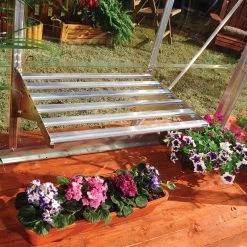 Palram - Canopia Heavy Duty 1 Tier Greenhouse Shelving -Hozelock Shop palram canopia heavy duty 1 tier greenhouse shelving7290103111519 03i bq