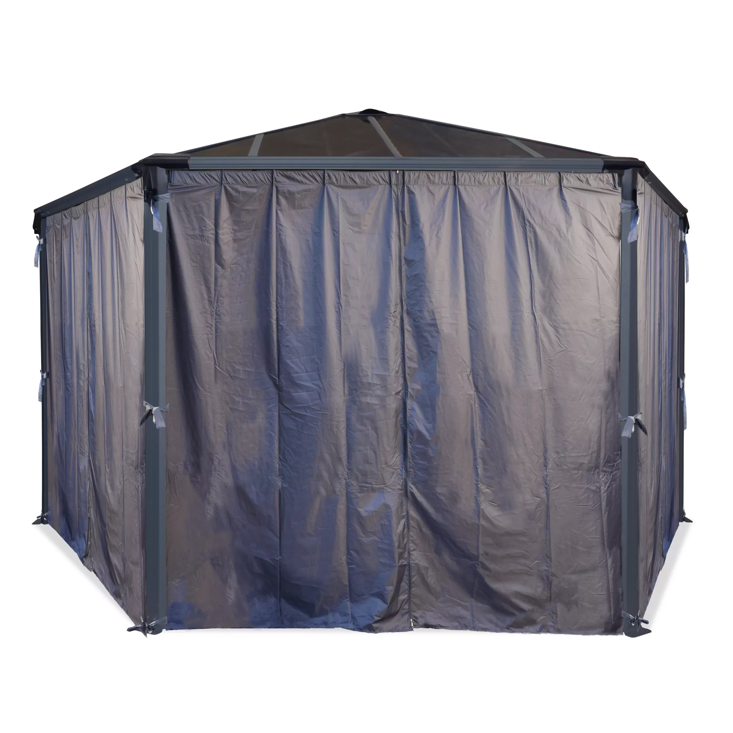 Palram - Canopia Hexagonal Grey Polyester (PES) Gazebo curtain, Pack of 6 (L)2170mm (W)2320mm Palram - Canopia Hexagonal Grey Polyester (PES) Gazebo Curtain, Pack Of 6 (L)2170mm (W)2320mm -Hozelock Shop palram canopia hexagonal grey polyester pes gazebo curtain pack of 6 l 2170mm w 2320mm7290108133530 02c scaled
