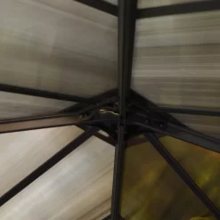 Palram - Canopia Ledro Grey Rectangular Gazebo, (W)4.3m (D)2.96m - Assembly Required -Hozelock Shop palram canopia ledro grey rectangular gazebo w 4 3m d 2 96m assembly required7290108139648 07i bq