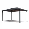Palram - Canopia Martinique Grey Rectangular Gazebo, (W)4.3m (D)2.96m - Assembly Required -Hozelock Shop palram canopia martinique grey rectangular gazebo w 4 3m d 2 96m assembly required7290108130249 01c bq