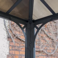 Palram - Canopia Martinique Grey Rectangular Gazebo, (W)4.3m (D)2.96m - Assembly Required -Hozelock Shop palram canopia martinique grey rectangular gazebo w 4 3m d 2 96m assembly required7290108130249 07i bq