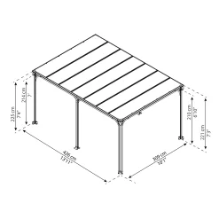 Palram - Canopia Milano Grey Rectangular Gazebo, (W)4.26m (D)3.09m - Assembly Required 5 Palram - Canopia Milano Grey Rectangular Gazebo, (W)4.26m (D)3.09m - Assembly Required -Hozelock Shop palram canopia milano grey rectangular gazebo w 4 26m d 3 09m assembly required7290108136241 01t bq