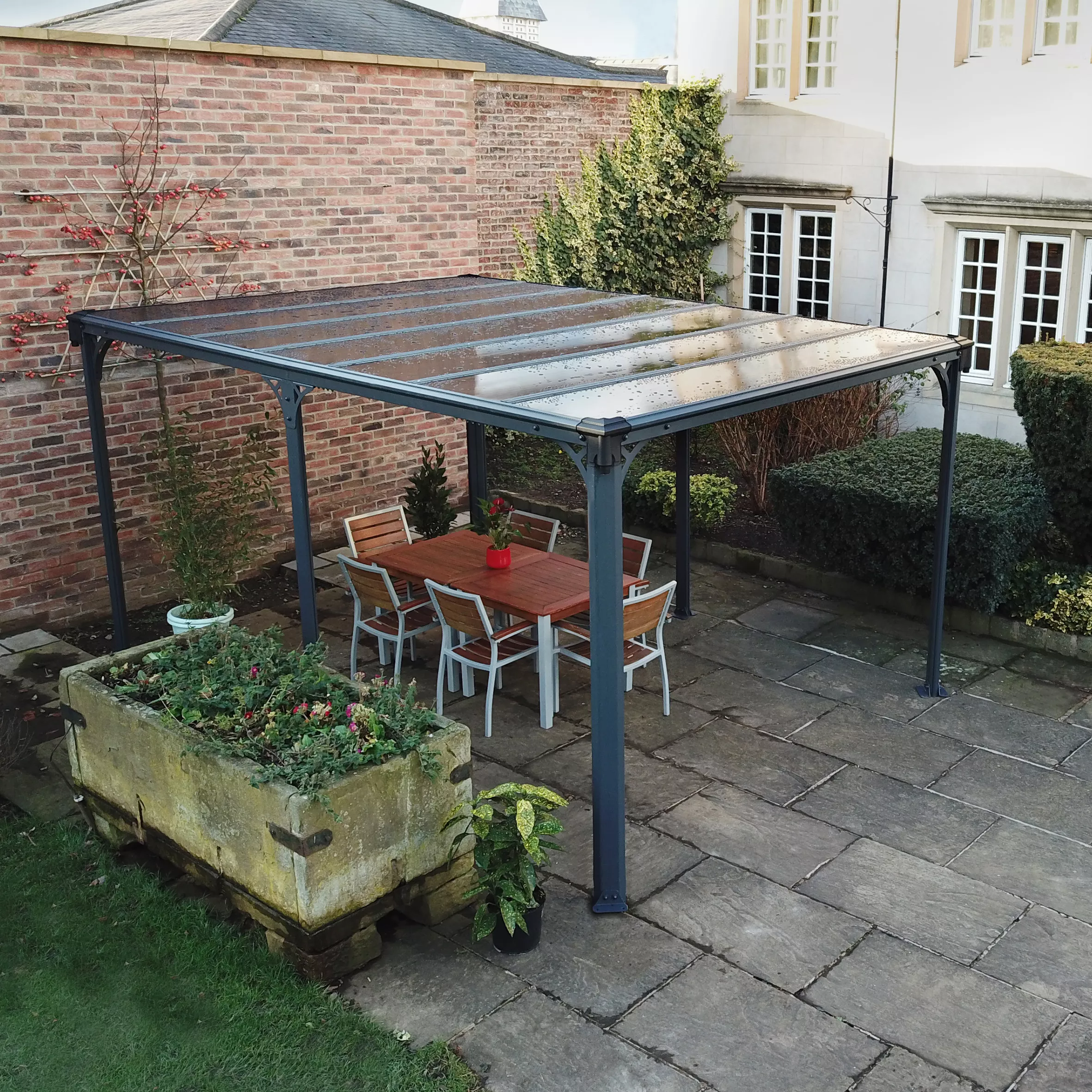 Palram - Canopia Milano Grey Rectangular Gazebo, (W)4.26m (D)3.09m - Assembly required Palram - Canopia Milano Grey Rectangular Gazebo, (W)4.26m (D)3.09m - Assembly Required -Hozelock Shop palram canopia milano grey rectangular gazebo w 4 26m d 3 09m assembly required7290108136241 02i bq