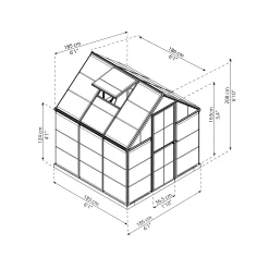 Palram - Canopia Mythos Green 6X6 Greenhouse 7 Palram - Canopia Mythos Green 6X6 Greenhouse -Hozelock Shop palram canopia mythos green 6x6 greenhouse7290103110949 01t BQ