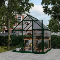 Palram - Canopia Mythos Green 6X6 Greenhouse 6 Palram - Canopia Mythos Green 6X6 Greenhouse -Hozelock Shop palram canopia mythos green 6x6 greenhouse7290103110949 02i BQ