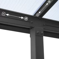 Palram - Canopia Olympia Grey Non-retractable Awning, (L)6.19m (H)3.05m (W)2.95m -Hozelock Shop palram canopia olympia grey non retractable awning l 6 19m h 3 05m w 2 95m7290108134315 04i bq