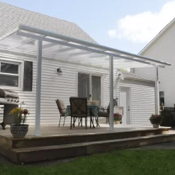 Palram - Canopia Olympia White Non-retractable Awning, (L)5.46m (H)3.05m (W)2.95m -Hozelock Shop palram canopia olympia white non retractable awning l 5 46m h 3 05m w 2 95m7290108134018 02i bq