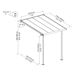 Palram - Canopia Sierra Grey Non-retractable Awning, (L)2.25m (H)3m (W)2.28m 8 Palram - Canopia Sierra Grey Non-retractable Awning, (L)2.25m (H)3m (W)2.28m -Hozelock Shop palram canopia sierra grey non retractable awning l 2 25m h 3m w 2 28m7290108131307 01t bq