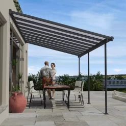 Palram - Canopia Sierra Grey Non-retractable Awning, (L)5.55m (H)3.05m (W)2.99m -Hozelock Shop palram canopia sierra grey non retractable awning l 5 55m h 3 05m w 2 99m7290108130317 02i bq