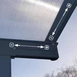 Palram - Canopia Sierra Grey Non-retractable Awning, (L)6.71m (H)3m (W)2.28m -Hozelock Shop palram canopia sierra grey non retractable awning l 6 71m h 3m w 2 28m7290108138542 04i bq