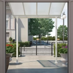 Palram - Canopia Sierra White Non-retractable Awning, (L)2.25m (H)3m (W)2.25m -Hozelock Shop palram canopia sierra white non retractable awning l 2 25m h 3m w 2 25m7290108131314 01i bq