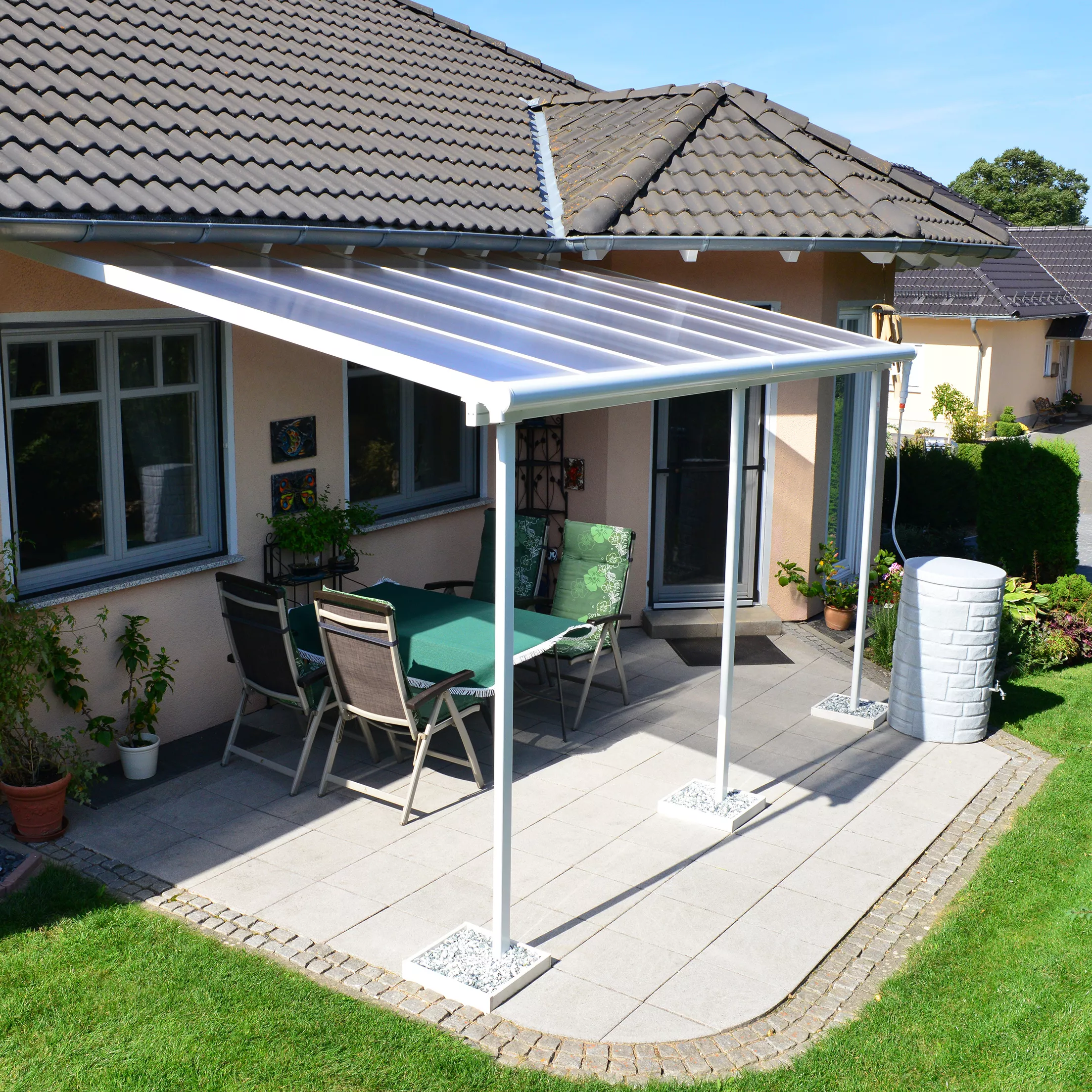 Palram - Canopia Sierra White Non-retractable Awning, (L)4.34m (H)3.05m (W)2.99m Palram - Canopia Sierra White Non-retractable Awning, (L)4.34m (H)3.05m (W)2.99m -Hozelock Shop palram canopia sierra white non retractable awning l 4 34m h 3 05m w 2 99m7290108130287 02i bq