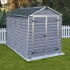 Palram - Canopia Skylight 6x10 Apex Dark Grey Plastic Shed With Floor -Hozelock Shop palram canopia skylight 6x10 apex dark grey plastic shed with floor7290103124076 01i BQ