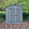 Palram - Canopia Skylight 6x3 Apex Dark Grey Plastic Shed With Floor -Hozelock Shop palram canopia skylight 6x3 apex dark grey plastic shed with floor7290103124069 01i BQ