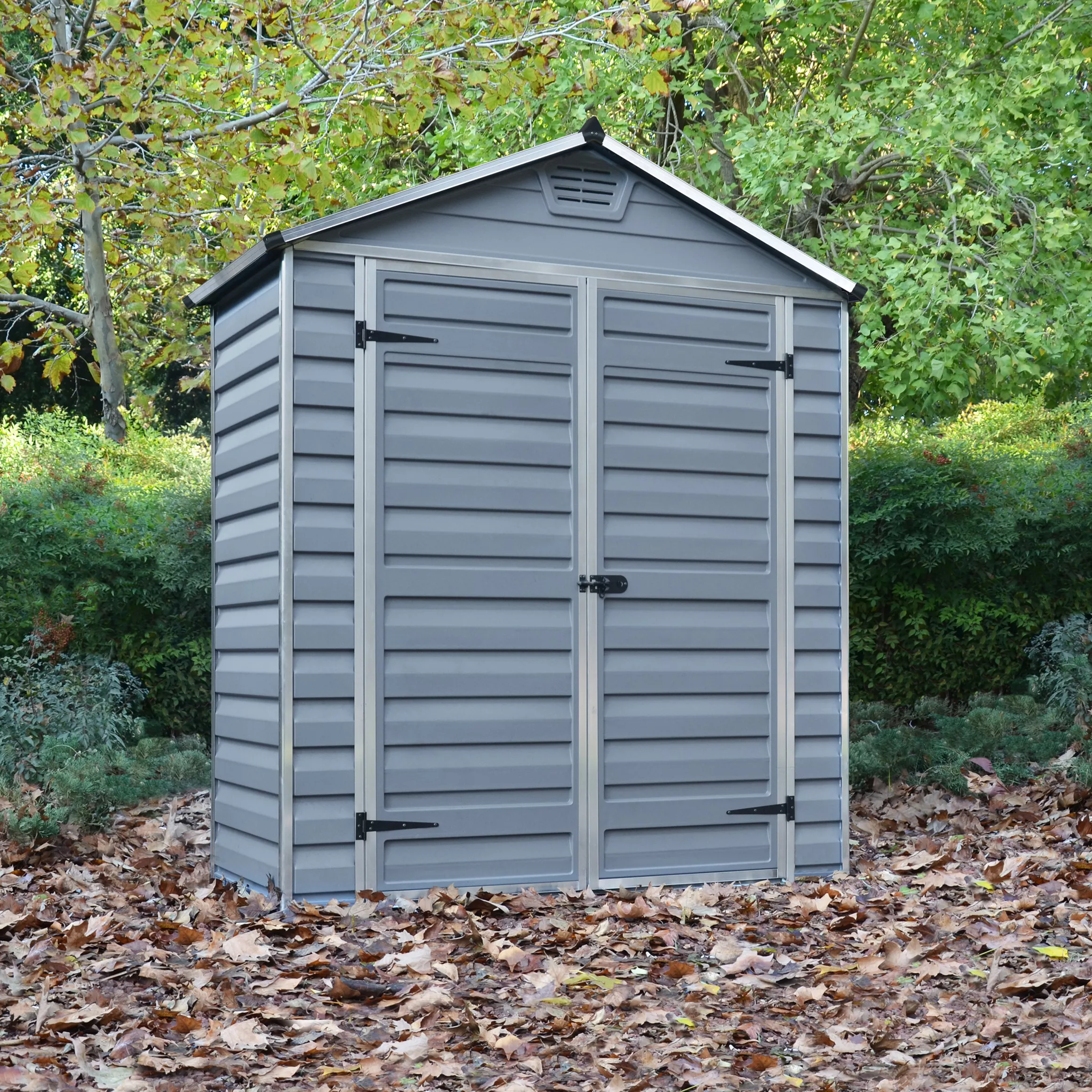 Palram - Canopia Skylight 6x3 Apex Dark grey Plastic Shed with floor Palram - Canopia Skylight 6x3 Apex Dark Grey Plastic Shed With Floor -Hozelock Shop palram canopia skylight 6x3 apex dark grey plastic shed with floor7290103124069 01i BQ