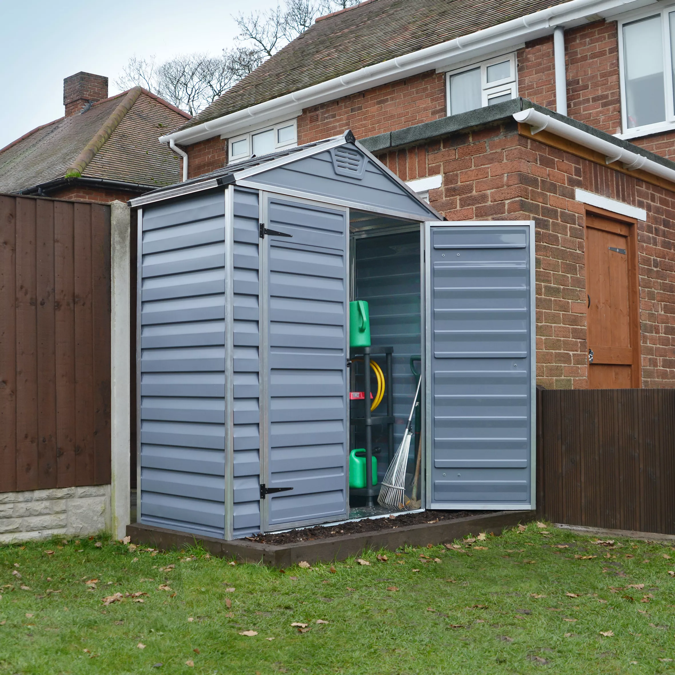 Palram - Canopia Skylight 6x3 Apex Dark grey Plastic Shed with floor Palram - Canopia Skylight 6x3 Apex Dark Grey Plastic Shed With Floor -Hozelock Shop palram canopia skylight 6x3 apex dark grey plastic shed with floor7290103124069 02i BQ