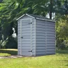 Palram - Canopia Skylight 6x4 Apex Dark Grey Plastic Shed With Floor -Hozelock Shop palram canopia skylight 6x4 apex dark grey plastic shed with floor7290103121808 01i BQ
