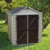 Palram - Canopia Skylight 6x5 Apex Tan Plastic Shed With Floor -Hozelock Shop palram canopia skylight 6x5 apex tan plastic shed with floor7290108131130 01i BQ